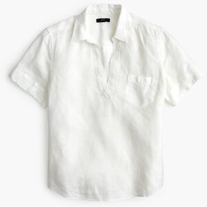 J. Crew Short-sleeve popover in linen